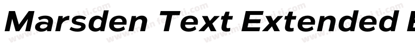 Marsden Text Extended Bold字体转换
